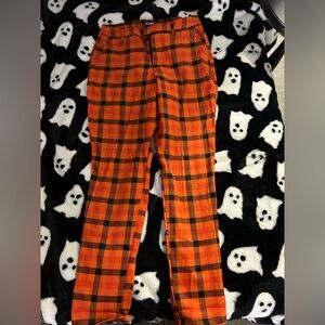 Orange Plaid Pants